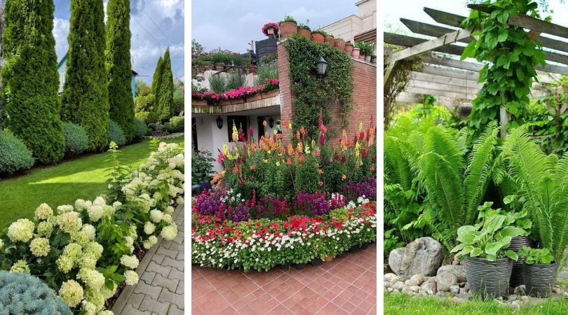 Как красиво озеленить двор и дворик: 30 удивительных идей