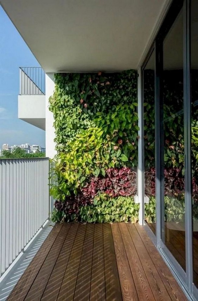 зеленая стена в интерьере